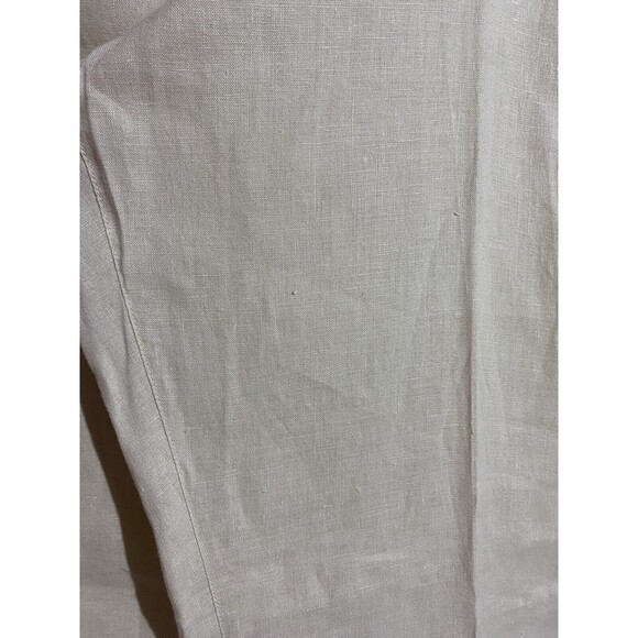 Chicos Pants Womens 3 Linen Beige Beach Coastal Travel Resort Wide Leg - Picture 7 of 10